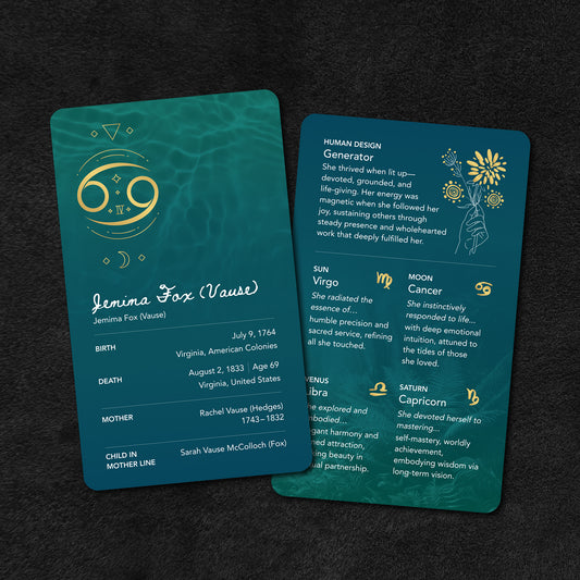 Replacement Lineage Card – Reprint Individual Ancestral Cards